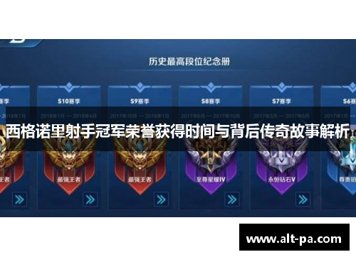 西格诺里射手冠军荣誉获得时间与背后传奇故事解析 西格诺里射手冠军荣誉获得时间与背后传奇故事解析